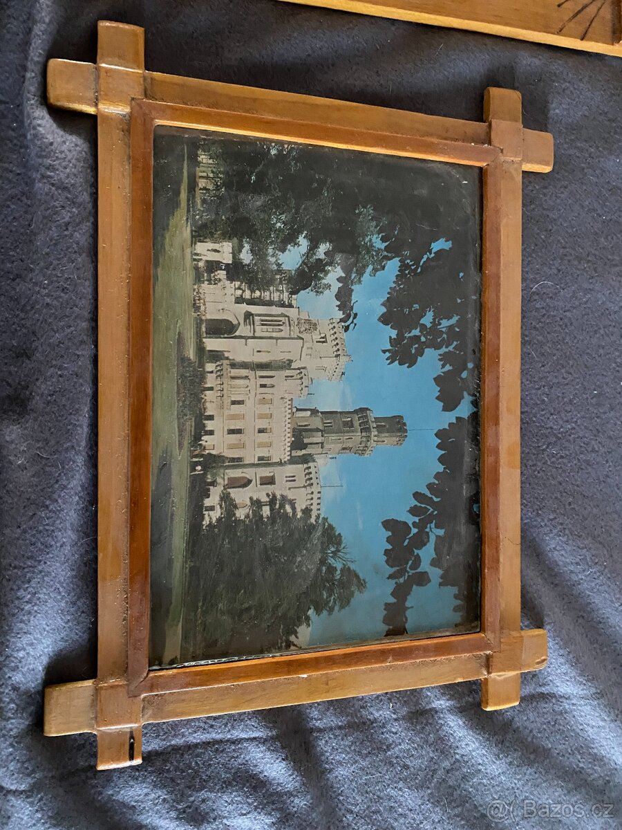 Retro dřevěné rámy s obrázky - 3