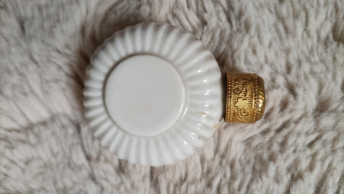 Porcelánová lahvička na parfém, flakon - 3