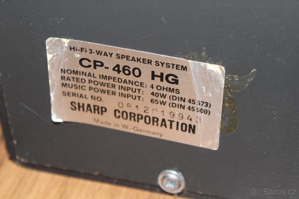 Prodám reprobedny SHARP CP460 - 3