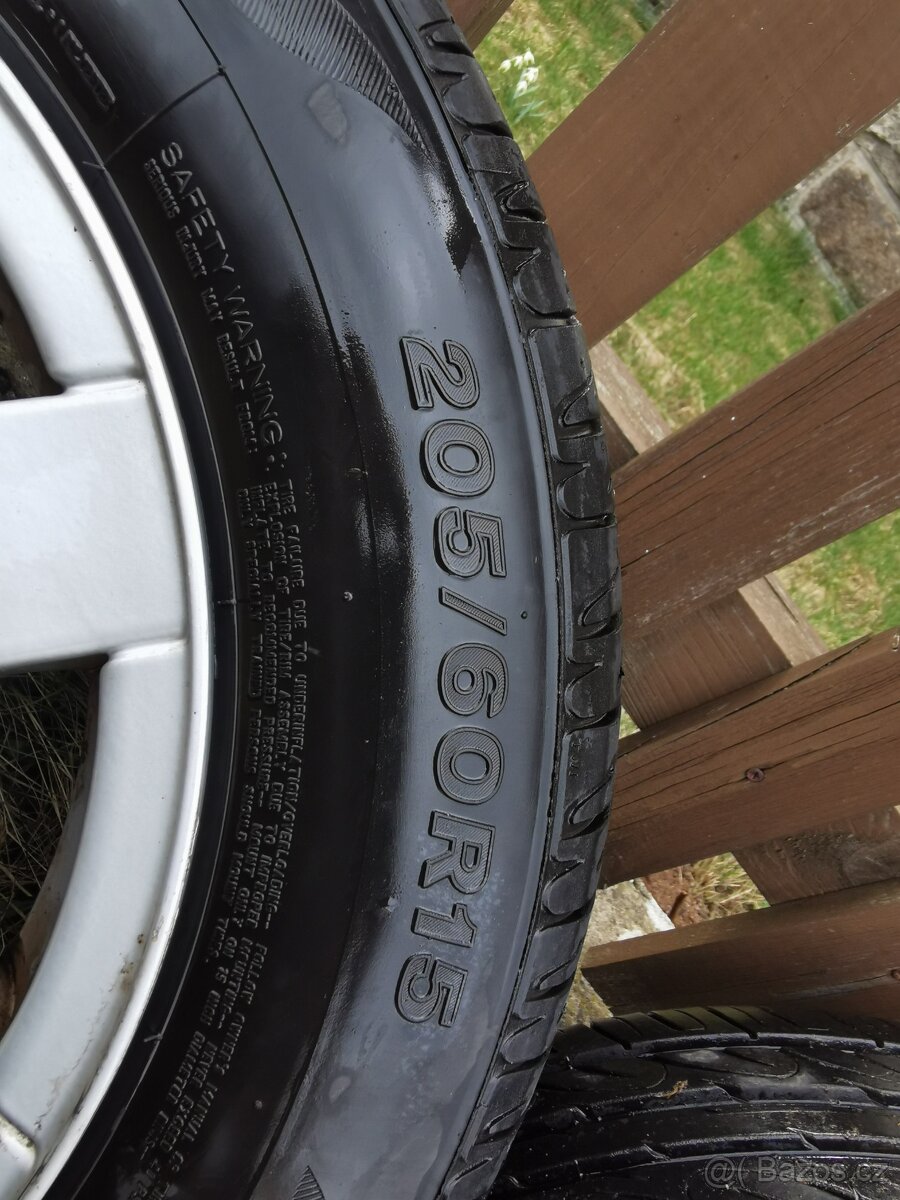 disky kola VW Passat B5, 7Jx15, 5x112, s pneu 205/60/15 - 3