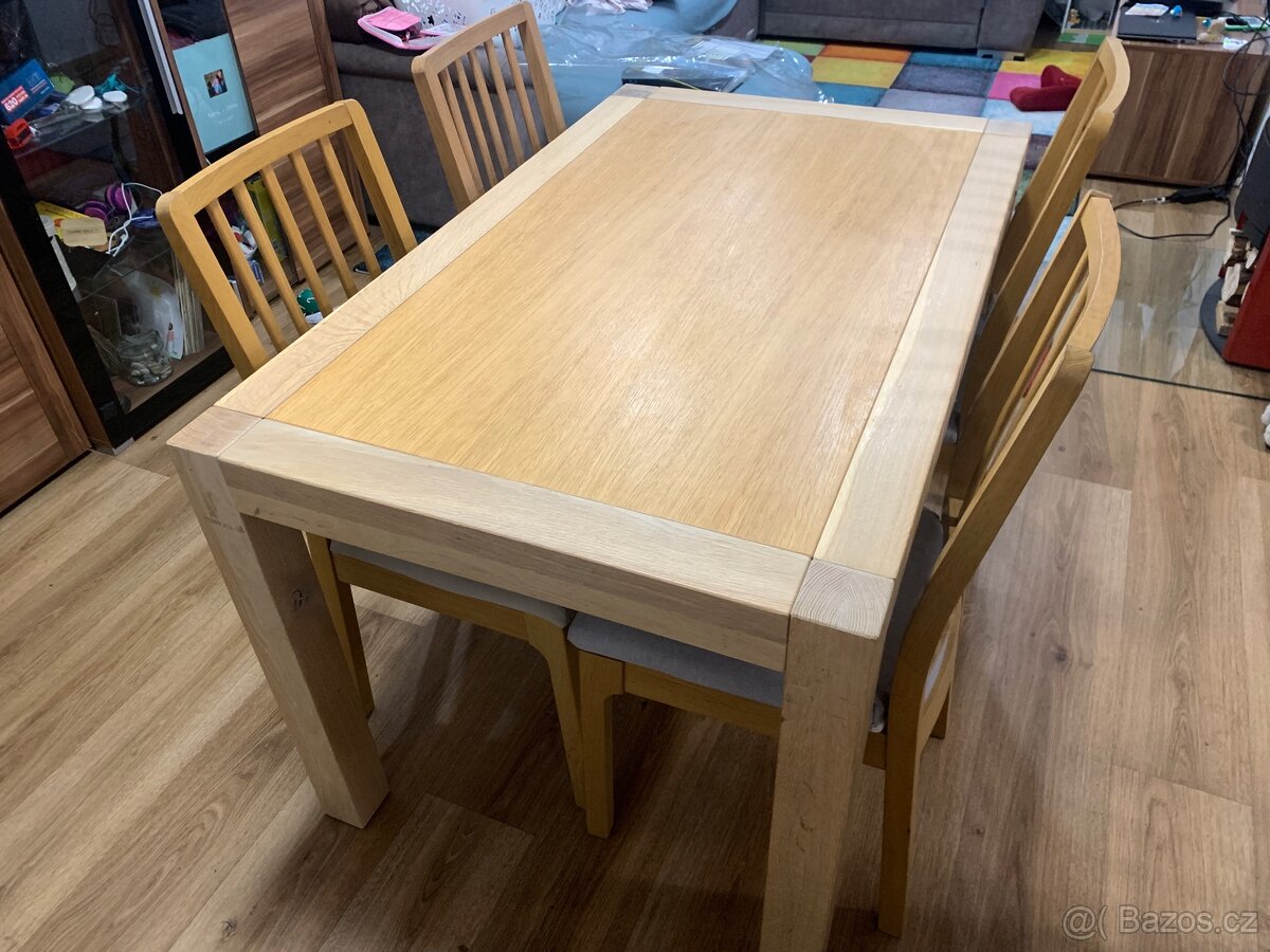 Masivní dubový jídelní stůl 130x80cm - 3