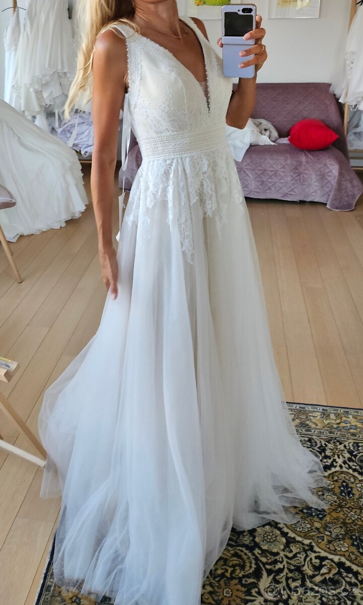 Nové boho svatební šaty s-l - 3