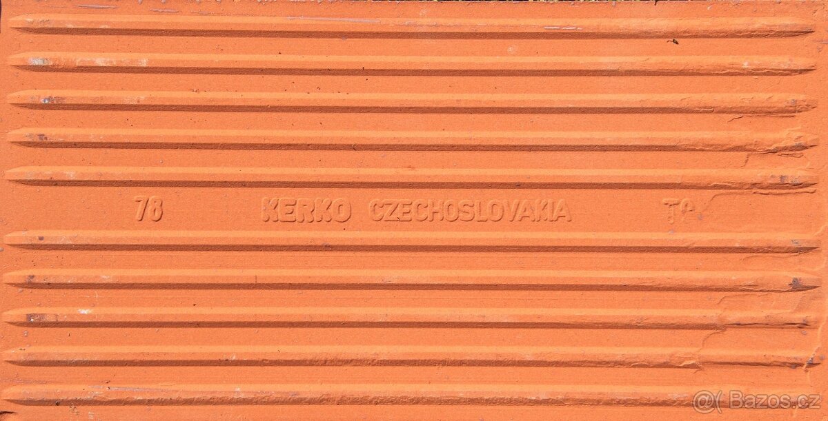 Retro keramické dlaždice - červené kropenaté, lesklé - KERKO - 3