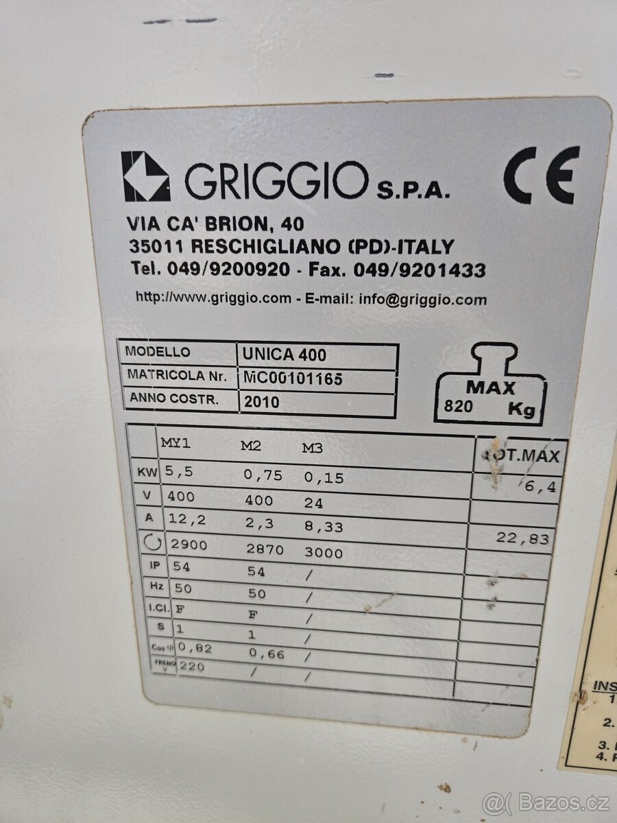 Formátovací pila GRIGGIO. - 3