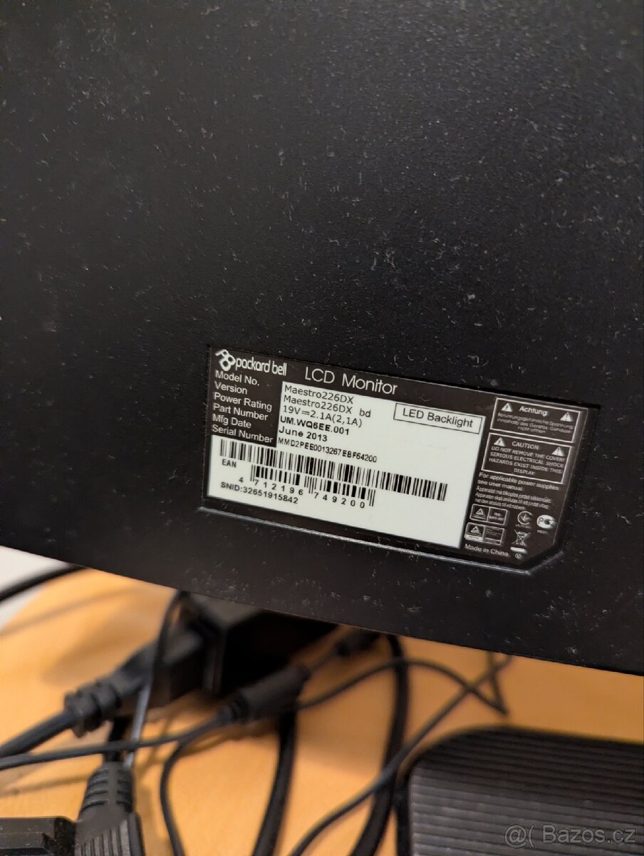 Monitor Packard Bell 226DXbd 21.5" - 3