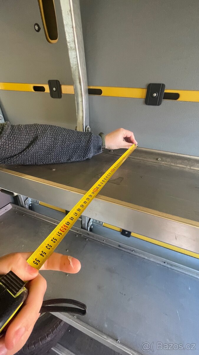 Regály do dodávky (hliníkové sklopné) mercedes sprinter