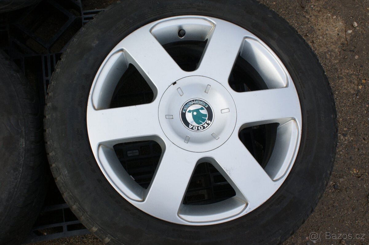 original alu kola Skoda 5x112 take VW Audi Seat zimni pneu - 3