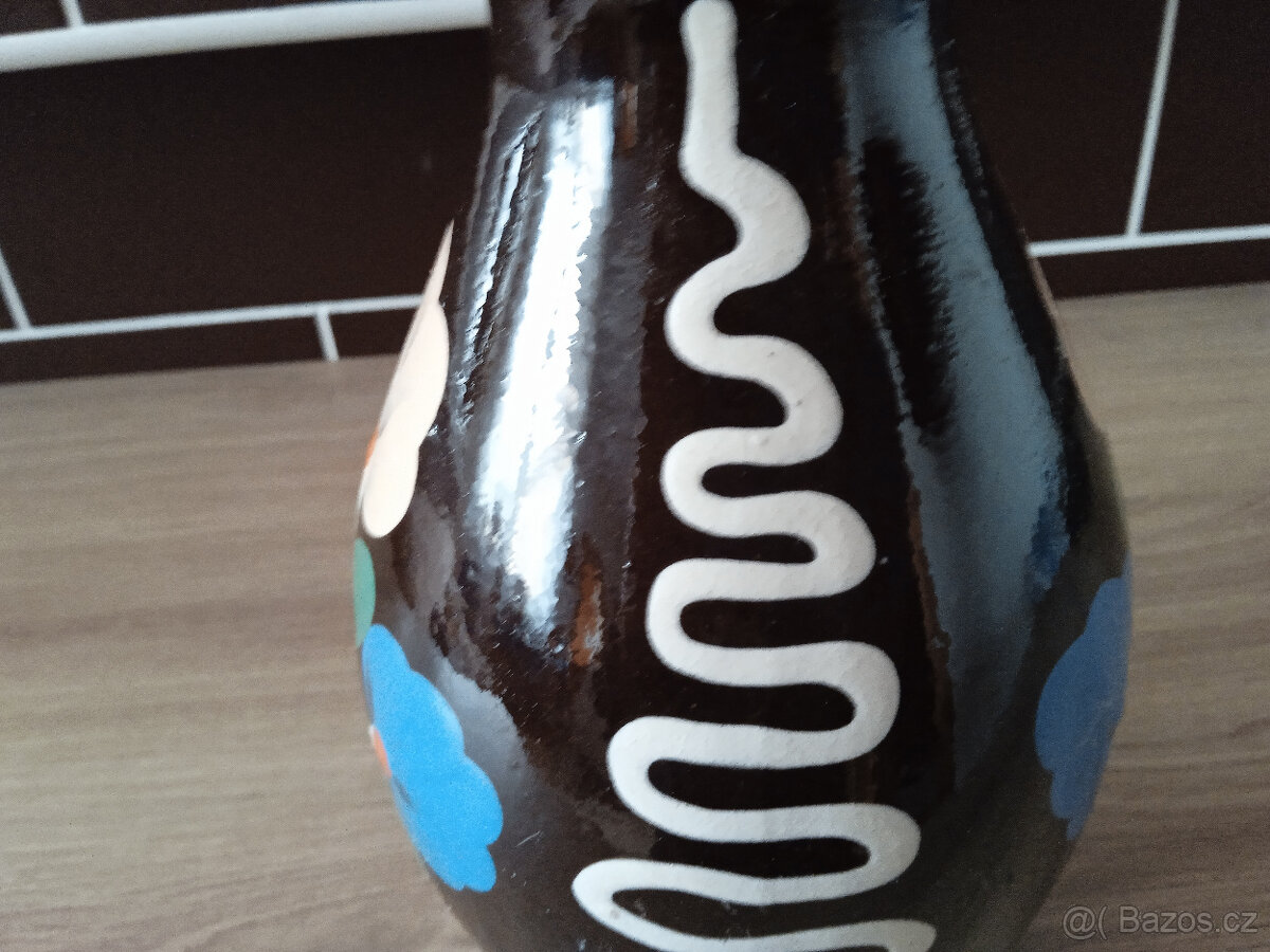 Retro váza z keramiky-Pozdišovce Slovensko - 3