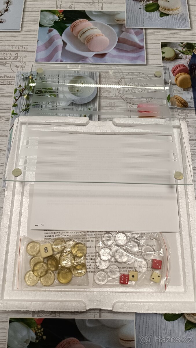 Skleněná hra Backgammon - vrhcáby - 3