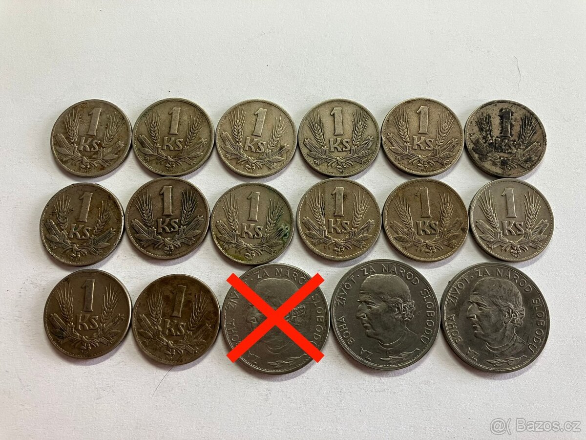 Slovenský Štát a Protektorát Čechy Morava obehové mince - 3