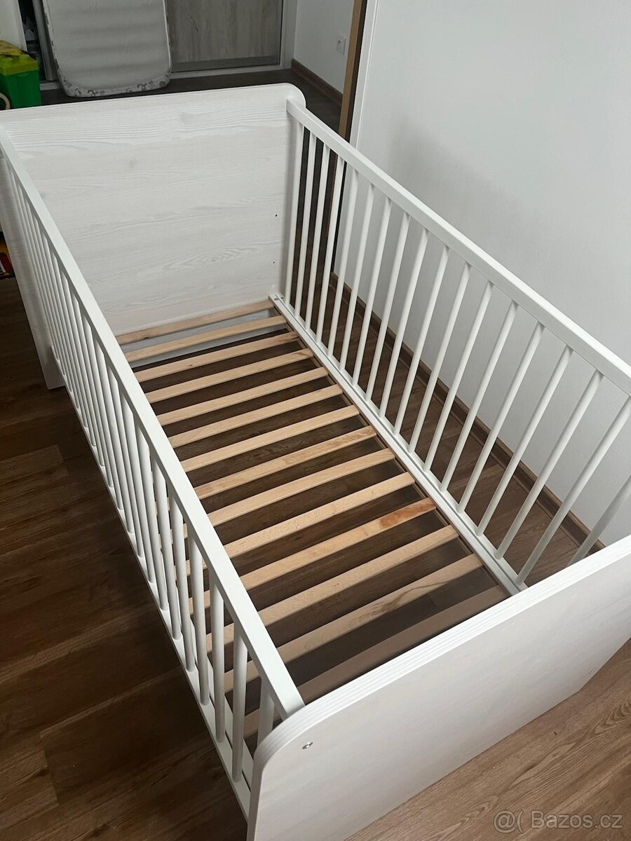 Dětská postýlka - pinie bílá - 3