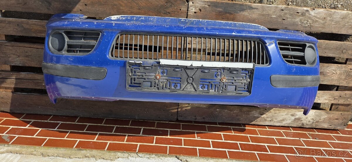 Fabia 1 facelift, přední nárazník modrá - 3