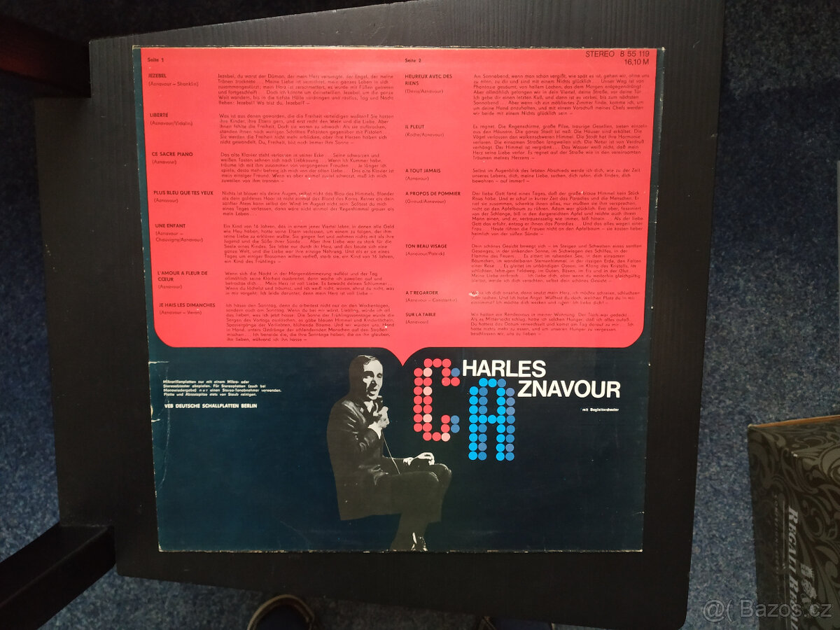 Aznavour Becaud Mathieu LP desky - 3