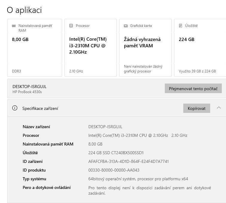 HP ProBook 4530s,i3-2310M,WIN 10,SSD 240GB,RAM 8GB,15.6 palc - 3