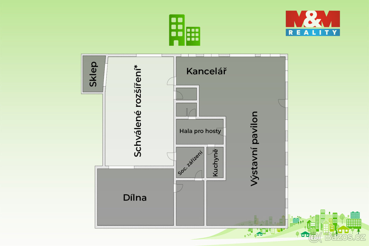 Prodej obchodního objektu, 200 m², Šarovy - 3