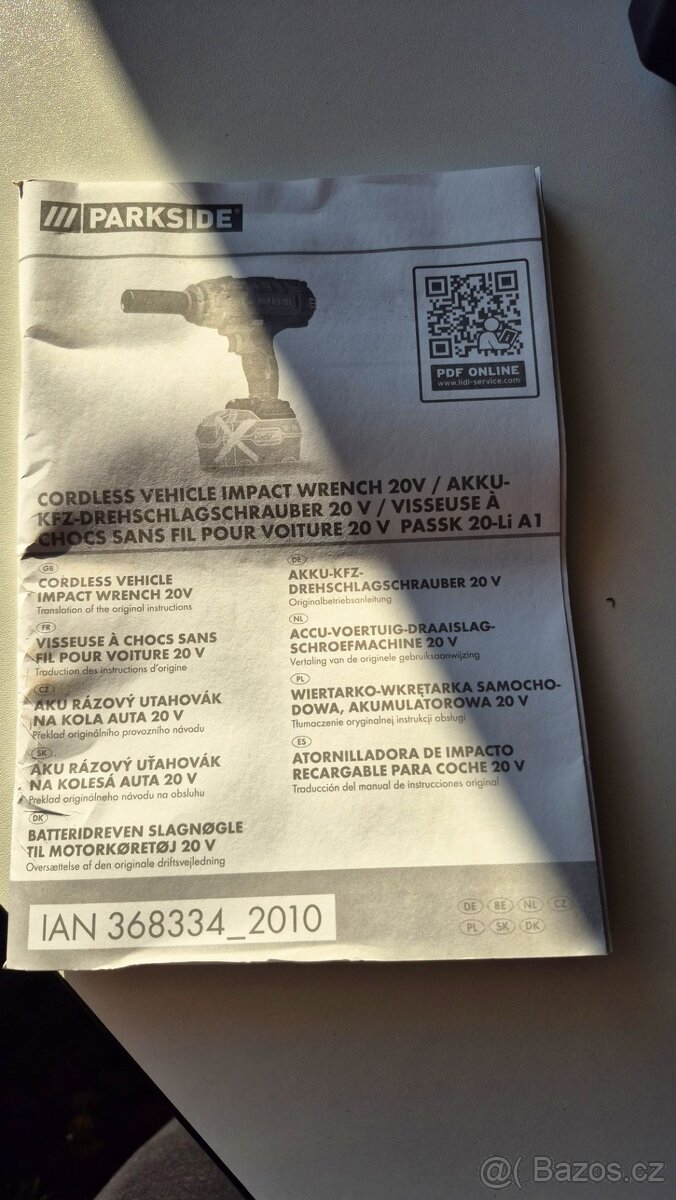 Rázový utahovák Parkside vč. akumulátoru - 3