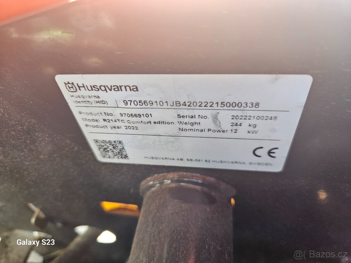 Husqvarna Rider R 214C rok 2022 1825 mth top stav - 3