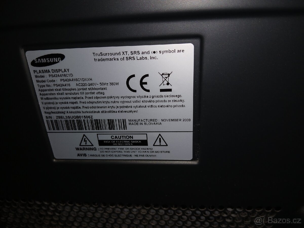 TV Samsung PS42A416 - 3