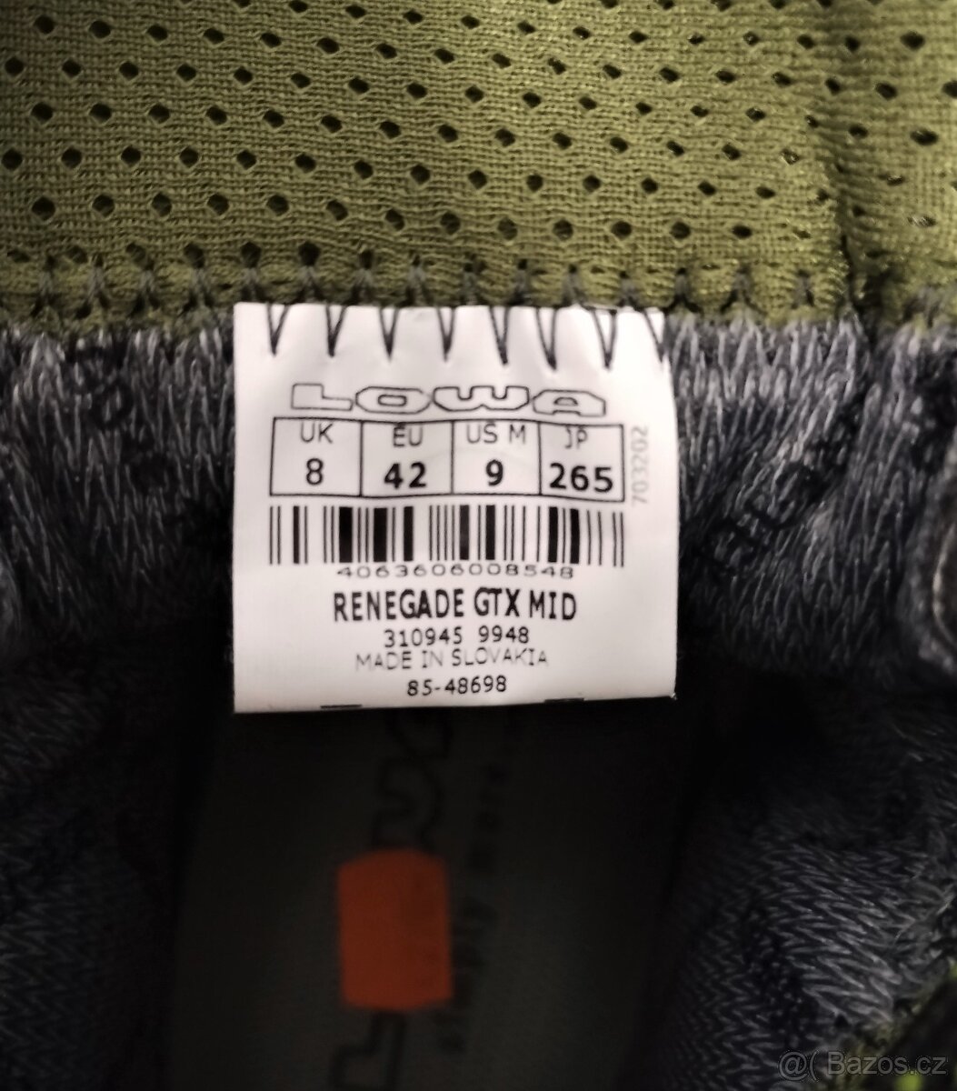 LOWA Renegade GTX MID 310945 vel. UK8/42 - 3