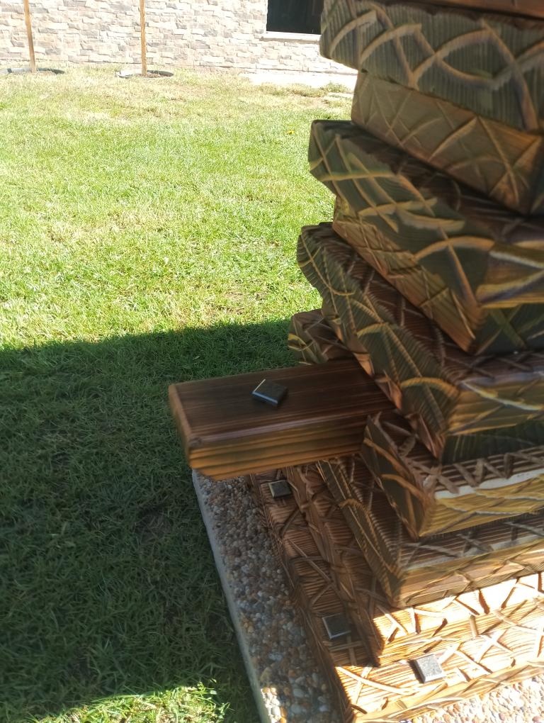 Výjimečné rustikální posezení z masivu ruční výroby pro 6 - - 3