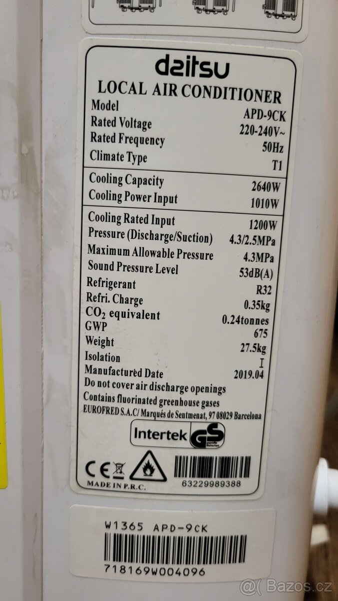 Mobilní klimatizace Daitsu APD 9CK - 3