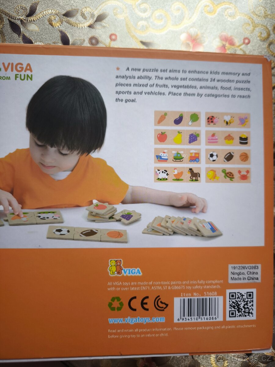 Dřevěné logické puzzle VIGA, 24 dílků - 3