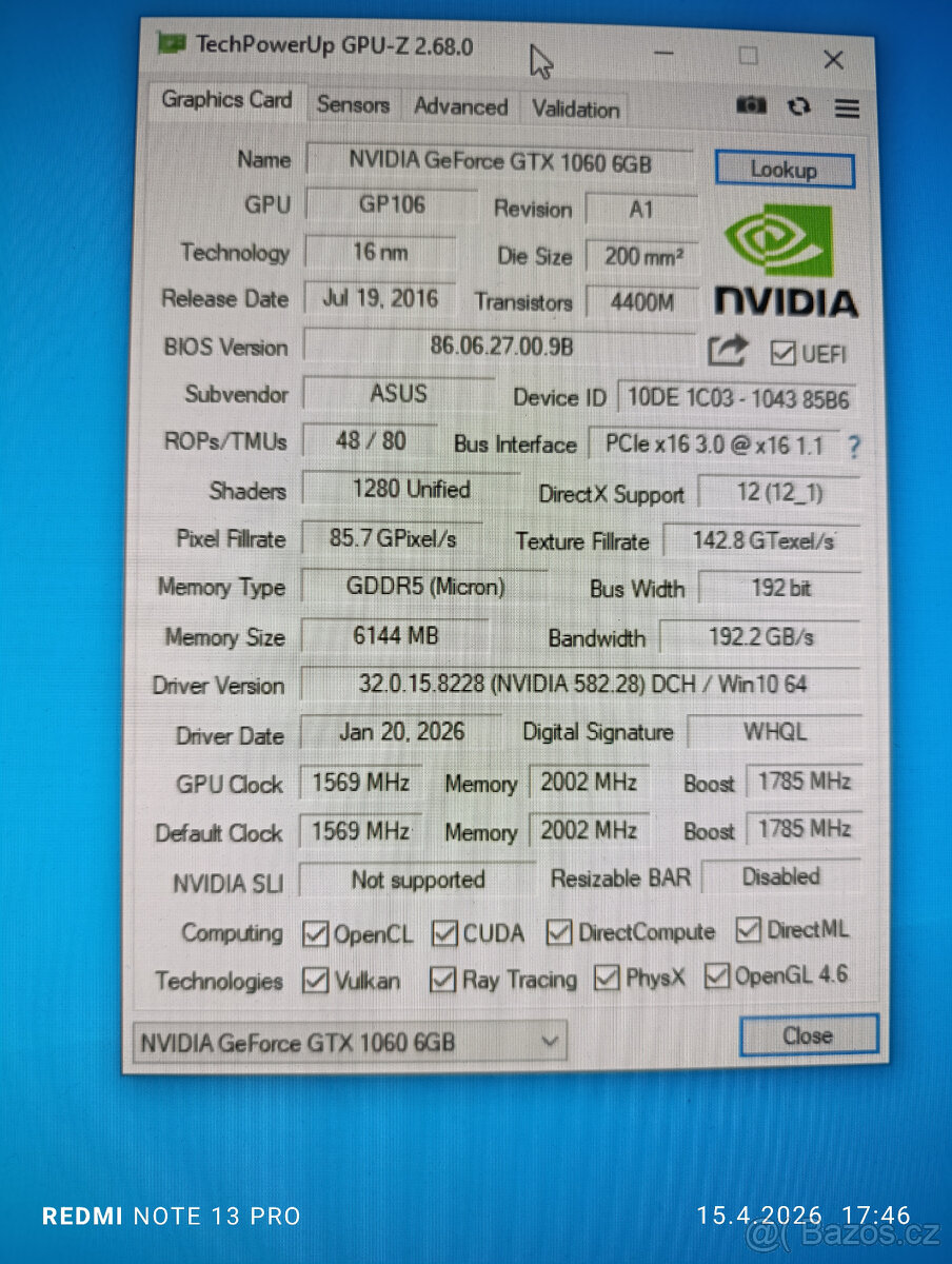 ASUS DUAL GTX1060 6GB - 3