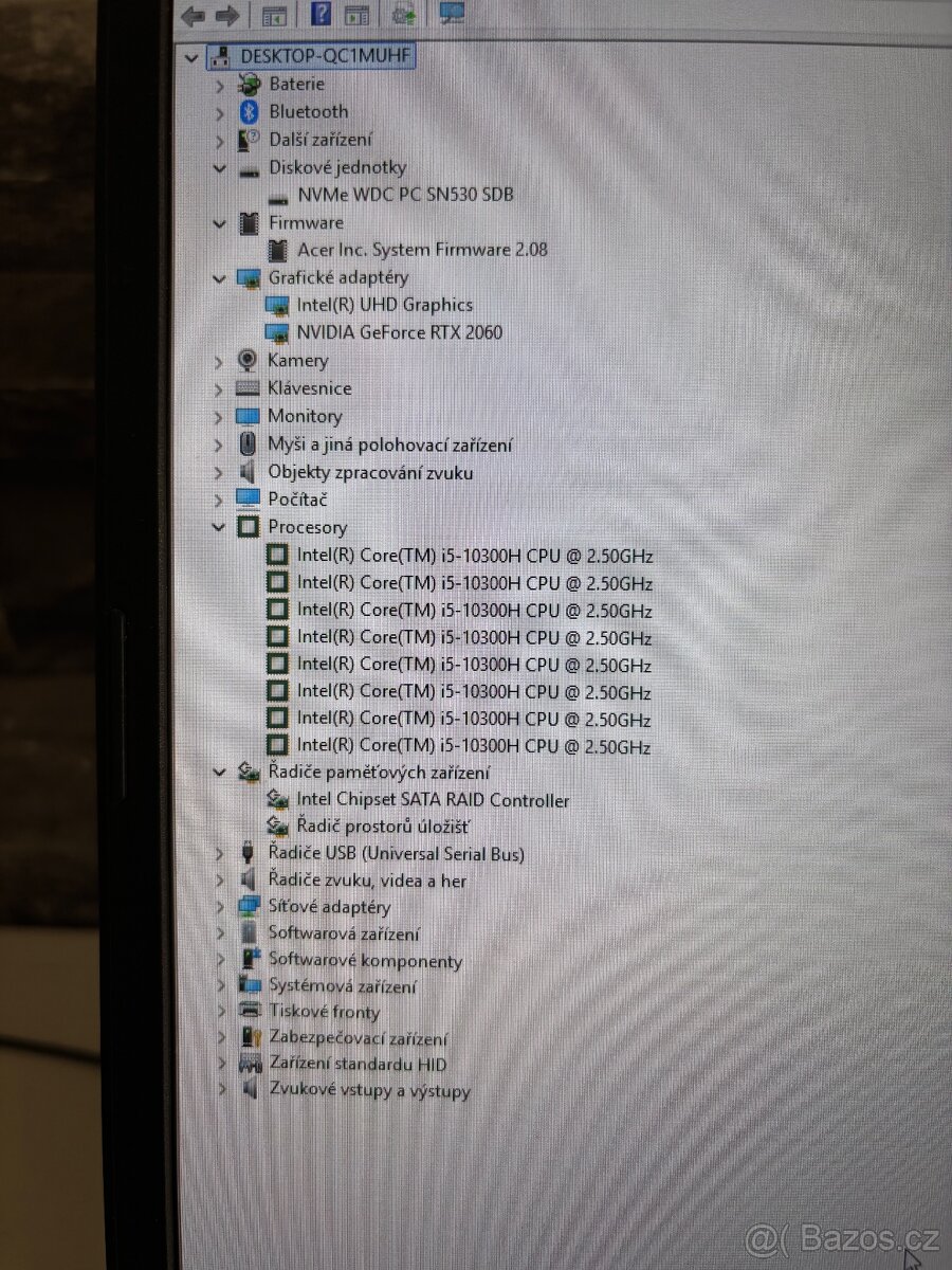 Herní notebook Acer nitro RTX 2060 - 3
