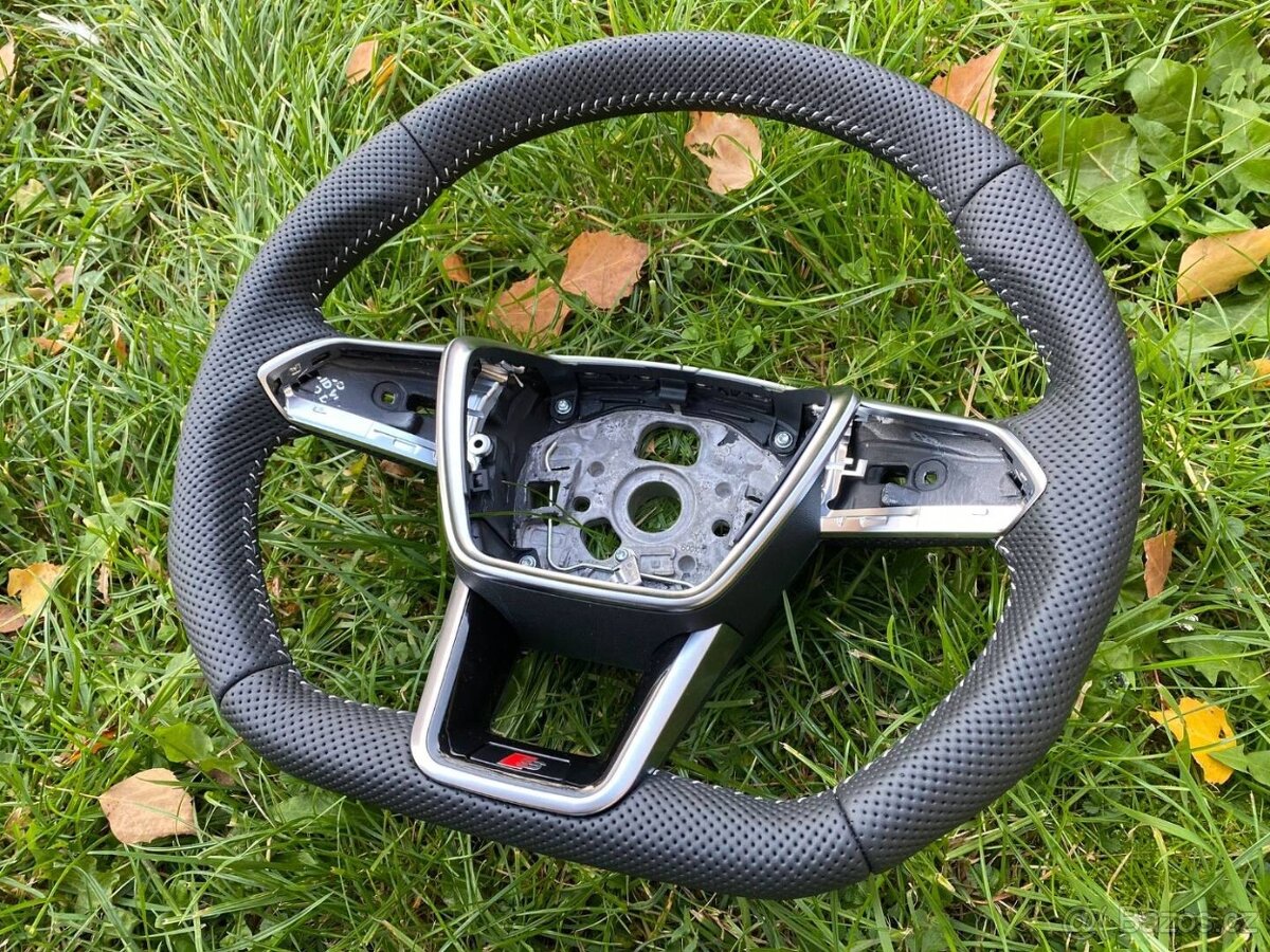 AUDI A6 A7 C8 Q8 S8 ETRON VOLANT kozeny zkoseny / vyhrievany - 3