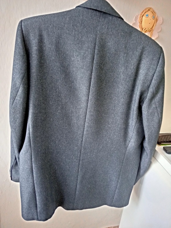 Pánský tmavě šedý oblek vel. 48, výška 176 - 3