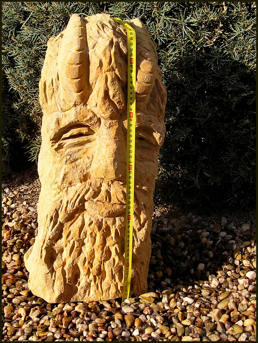 SOCHA, HLAVA Z PÍSKOVCE - ČERT - 3