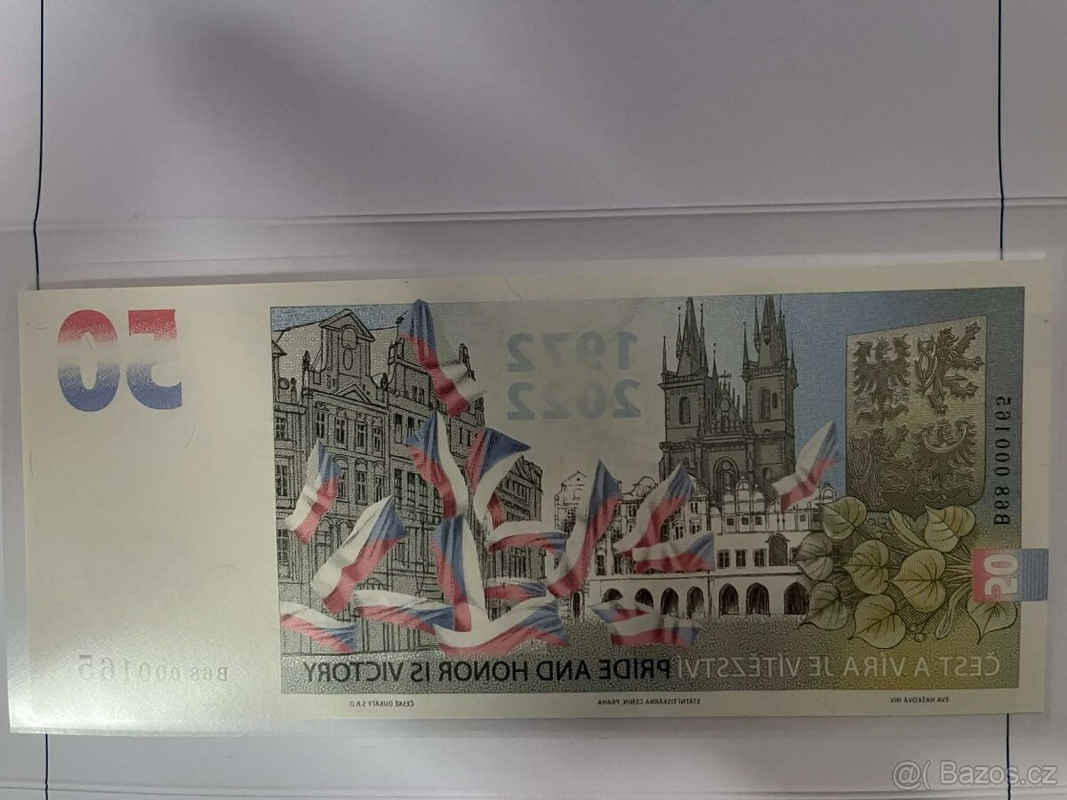 Prodám pamětní list v podobě bankovky J.Jágra - 3