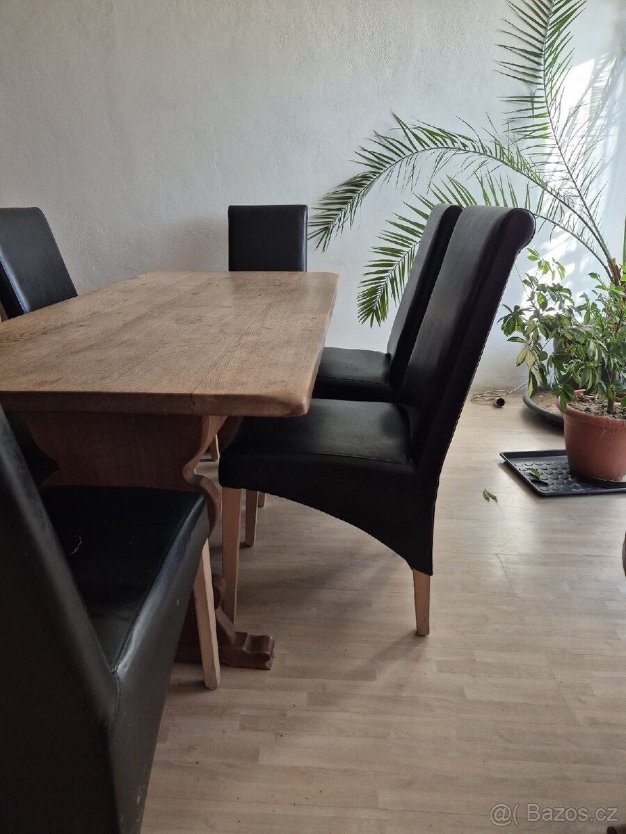 Selský stul a 6 zidli - 3