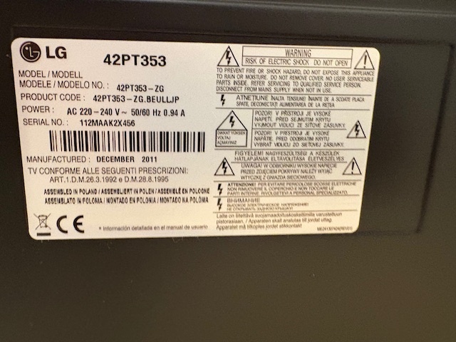 Plazmová televize LG - 3