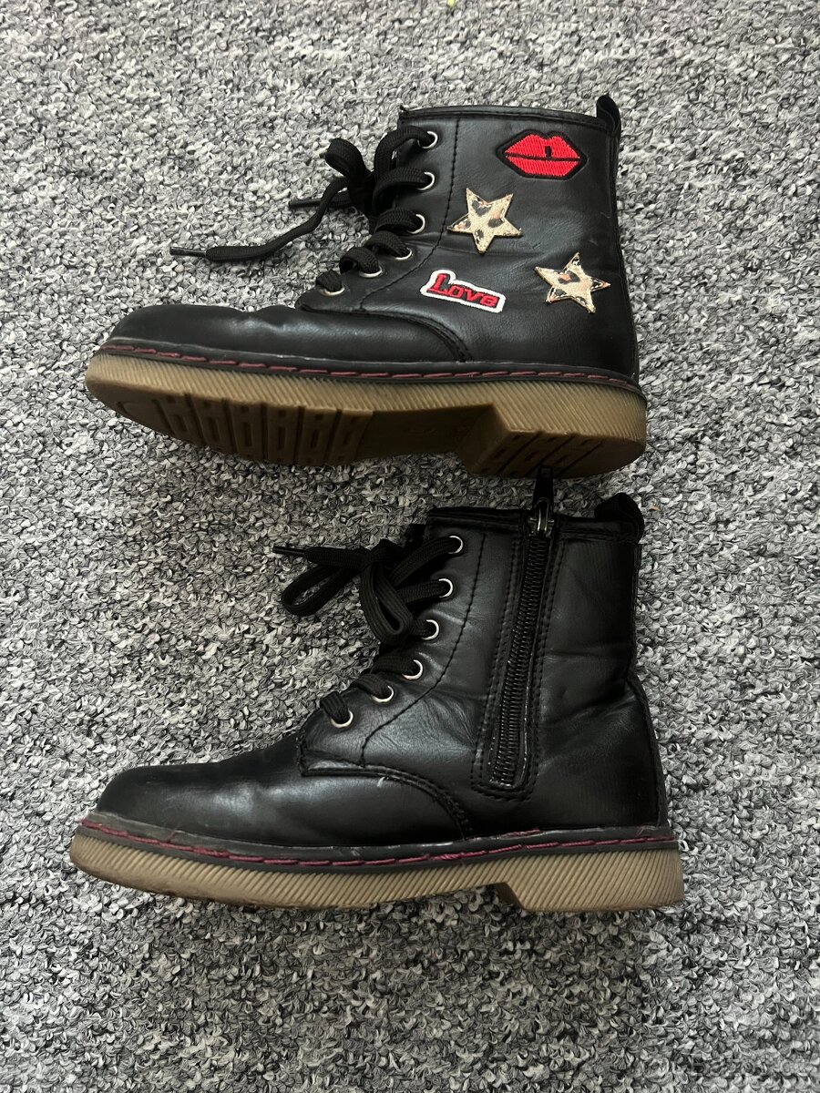 Dětské dívčí černé vyteplené traktorky vel. 27 - 3