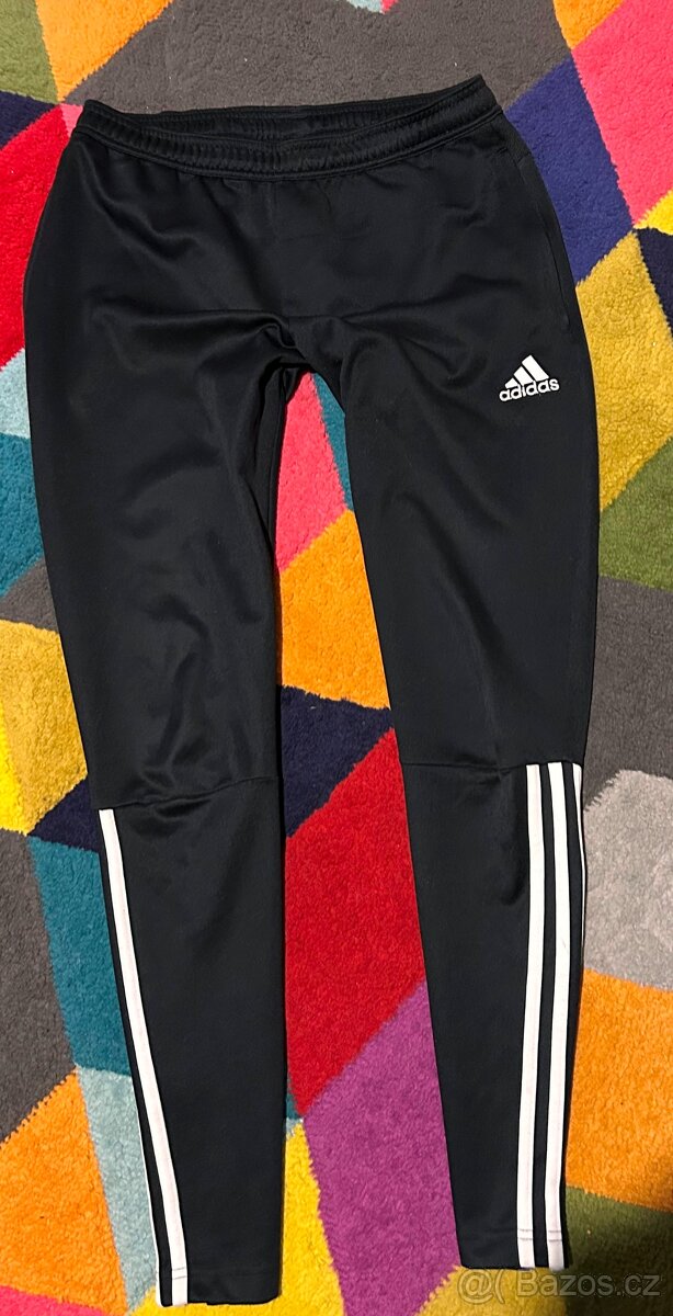 ADIDAS PÁNSKÉ SLIM STYLOVÉ BLACK TEPLÁKY M( M-L) - 3