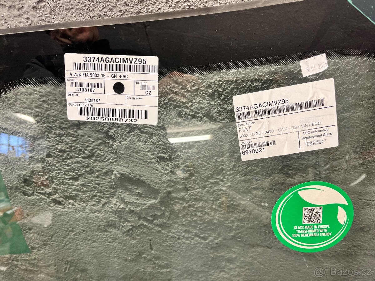 Přední čelní sklo Fiat 500 - 3