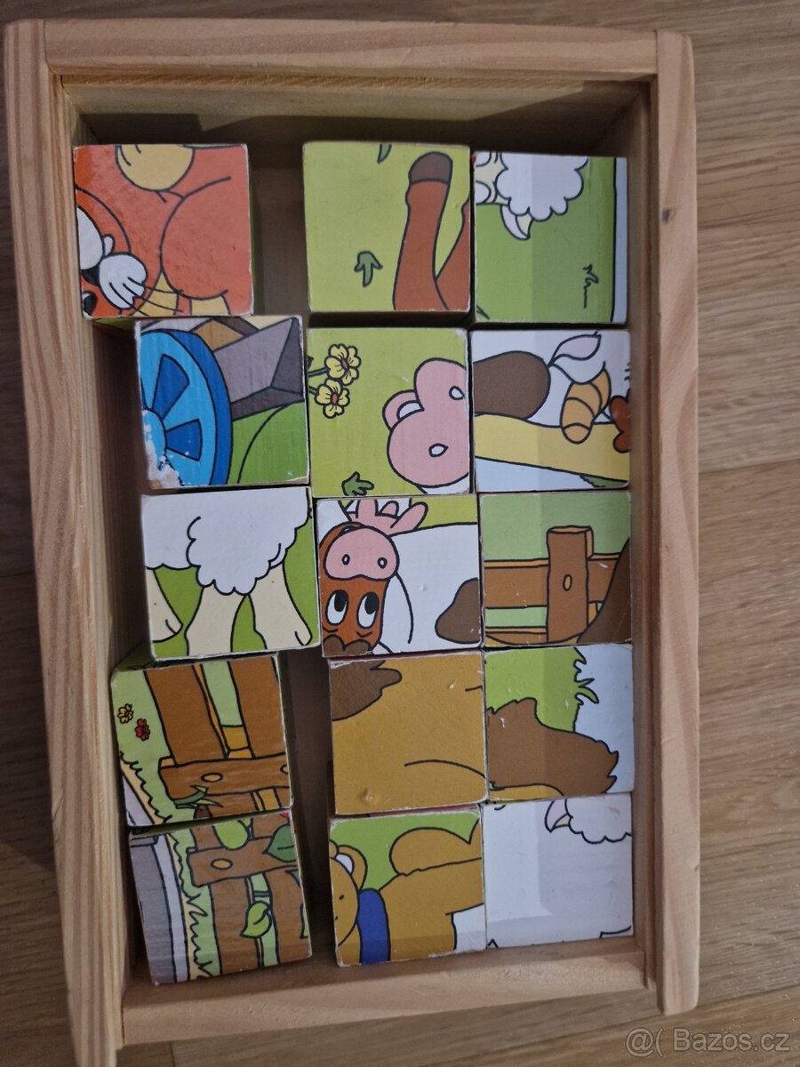 Dřevěné kostky s obrazky - 3