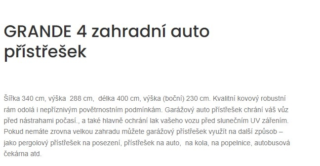 zahradní auto přístřešek - 3