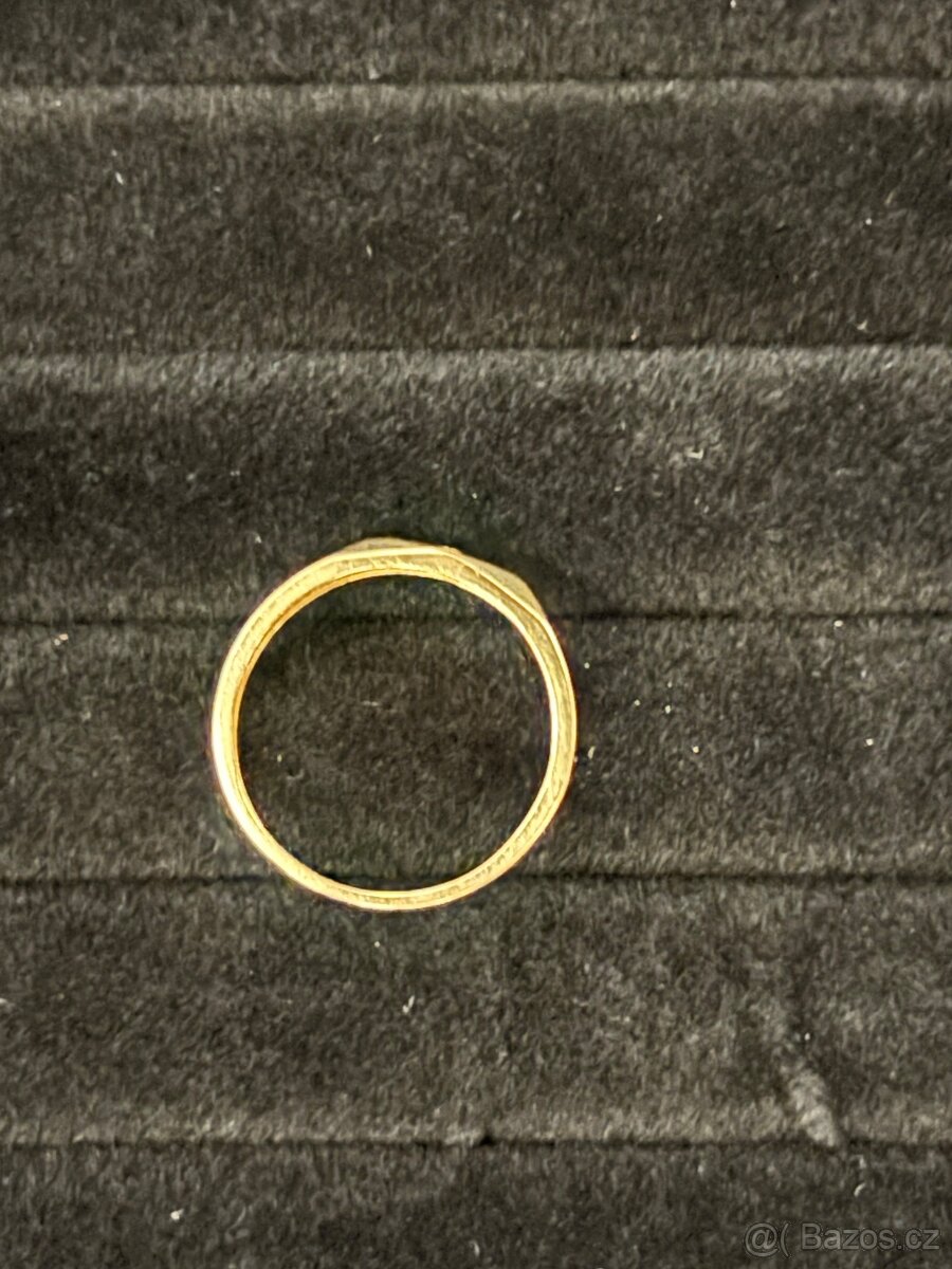 Zlatý dámský prsten 14 kt. 585 váha 1,39g zlato - 3