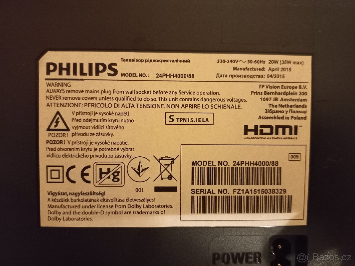 24 LED televize Philips - 3