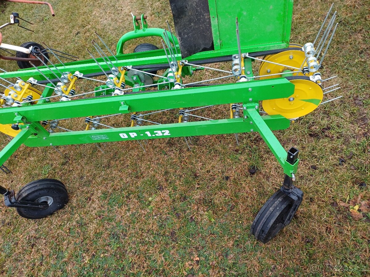 Obraceč, shrnovač sena za malotraktor OP 1.32 - 3
