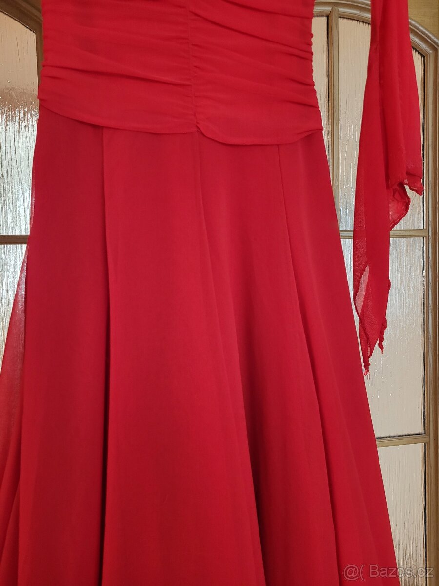 Společenské šaty pro standardní tanec - červené - 3