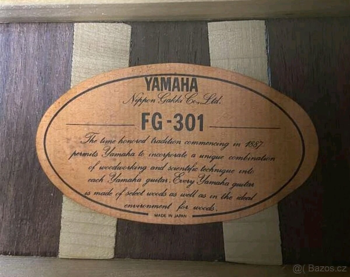 WESTERNOVÁ KYTARA YAMAHA FG 301 - 1975 - 3