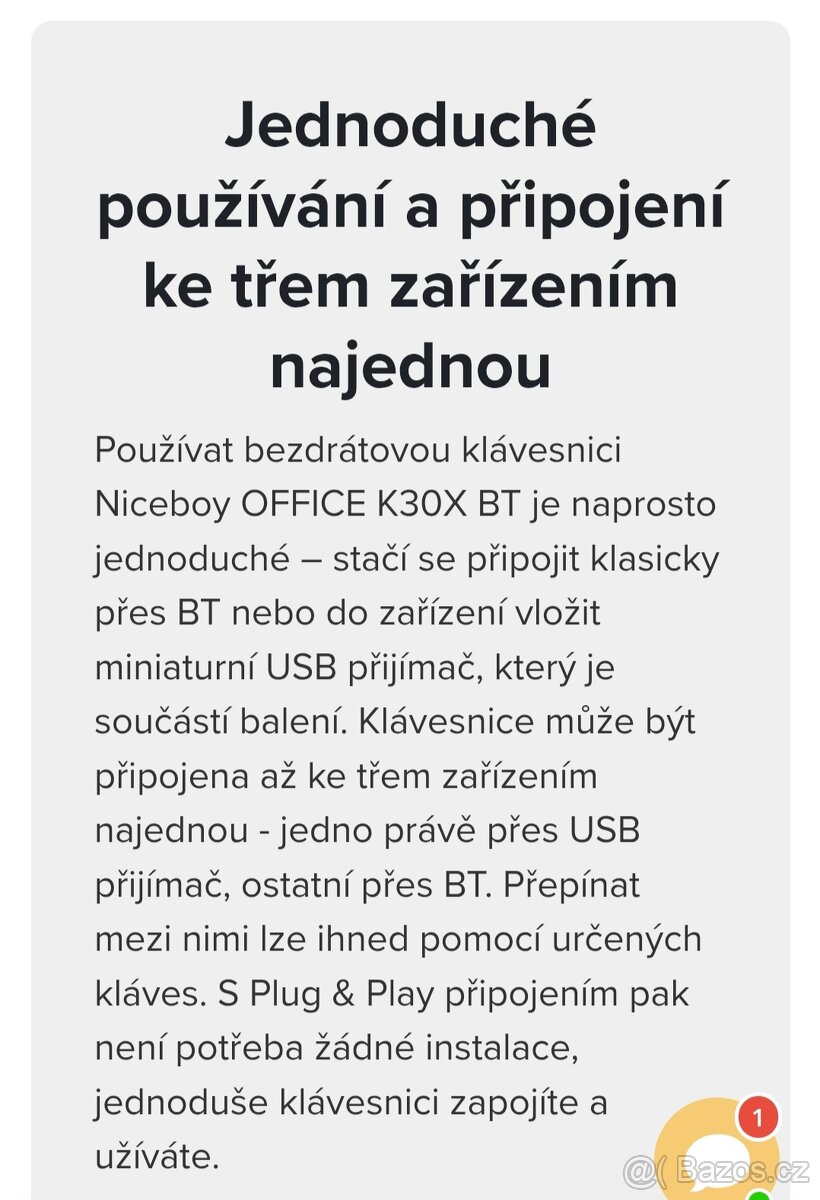 Bezdratova klavesnice Niceboy NOVÁ - 3