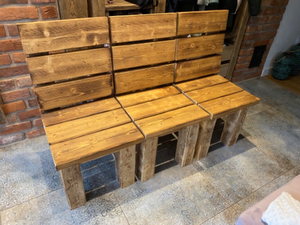 Masivní drásaná dřevěná židle - 3