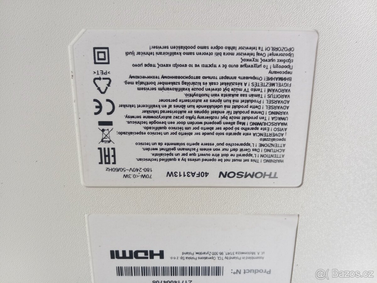 Díly Thomson 40FA3113W - 3