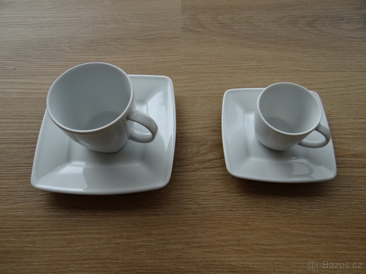 Sada 2 porcelánových šálků s podšálky CreaTable - 3