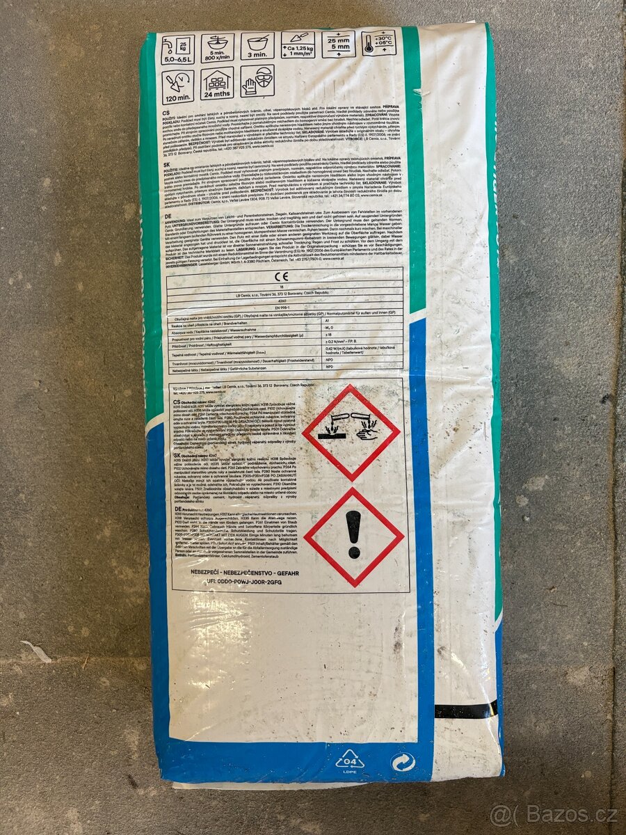 JEDNOVRSTVÁ OMÍTKA CEMIX 4260 - 3