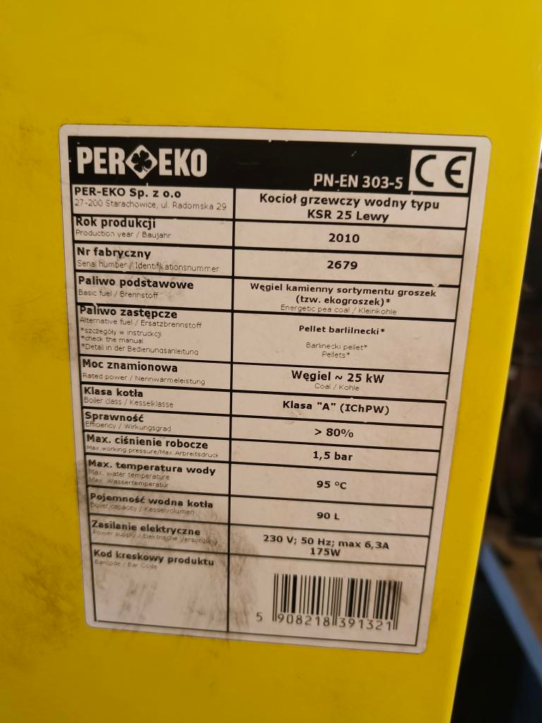 Prodám kotel na tuhá paliva zn. PER EKO KSR 25 - 3